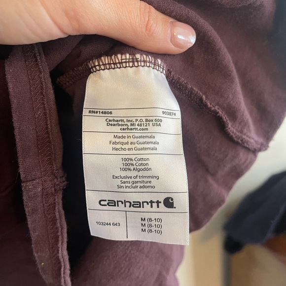 Carhartt Men's Burgundy Long Sleeve Tee - Picture 5 of 6